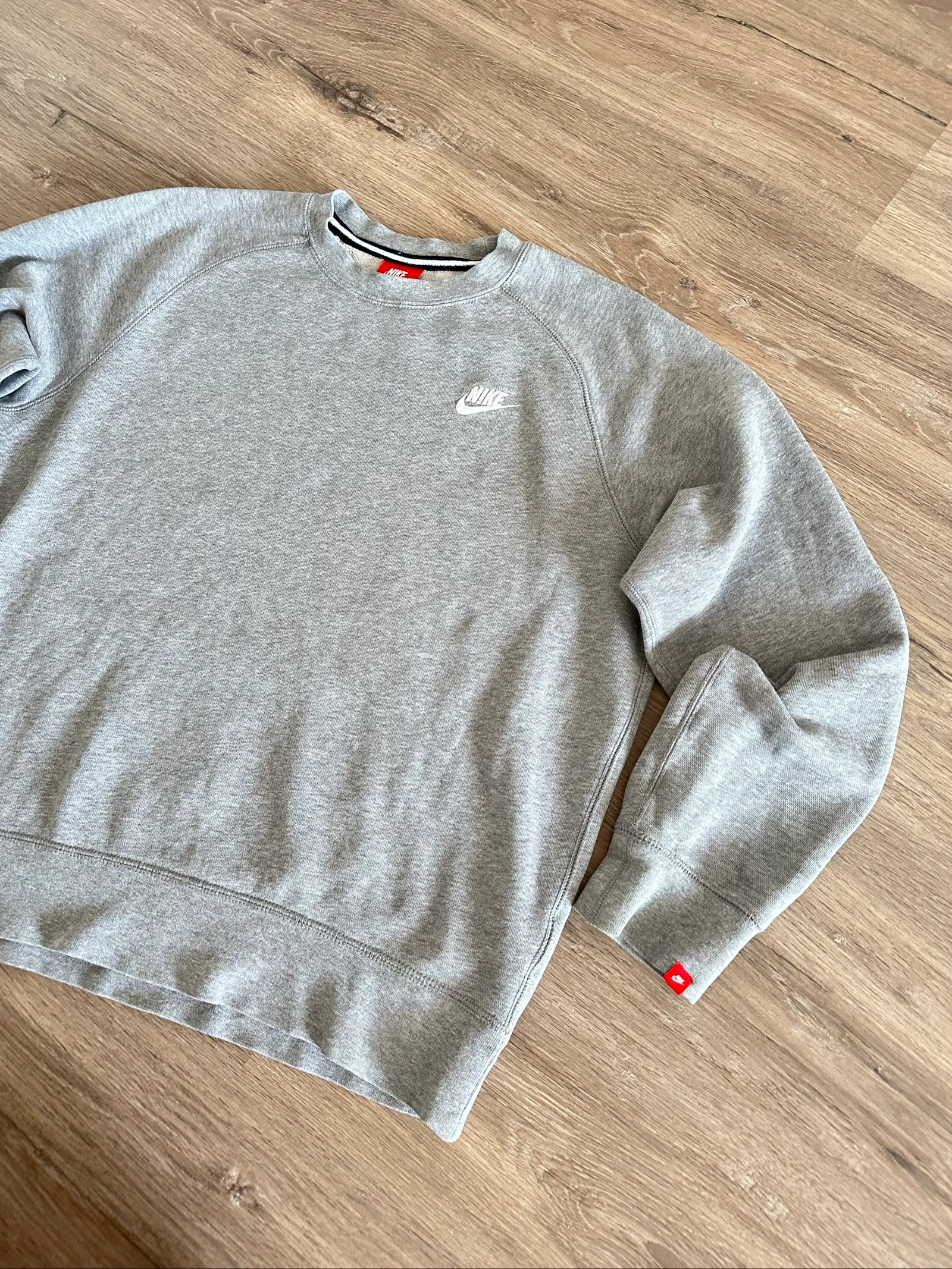 Sweat-shirt Nike Homme Taille M Gris Logo Brodé Col Rond en Molleton – photo 2